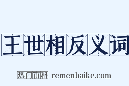 王世相反义词是什么意思的图片